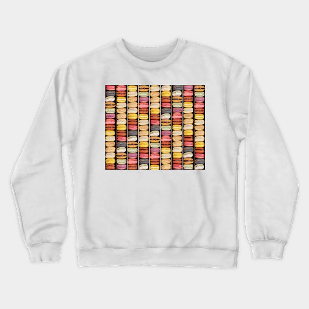 Macaroon Pastry Print Pastel Crewneck Sweatshirt by Auto-Prints